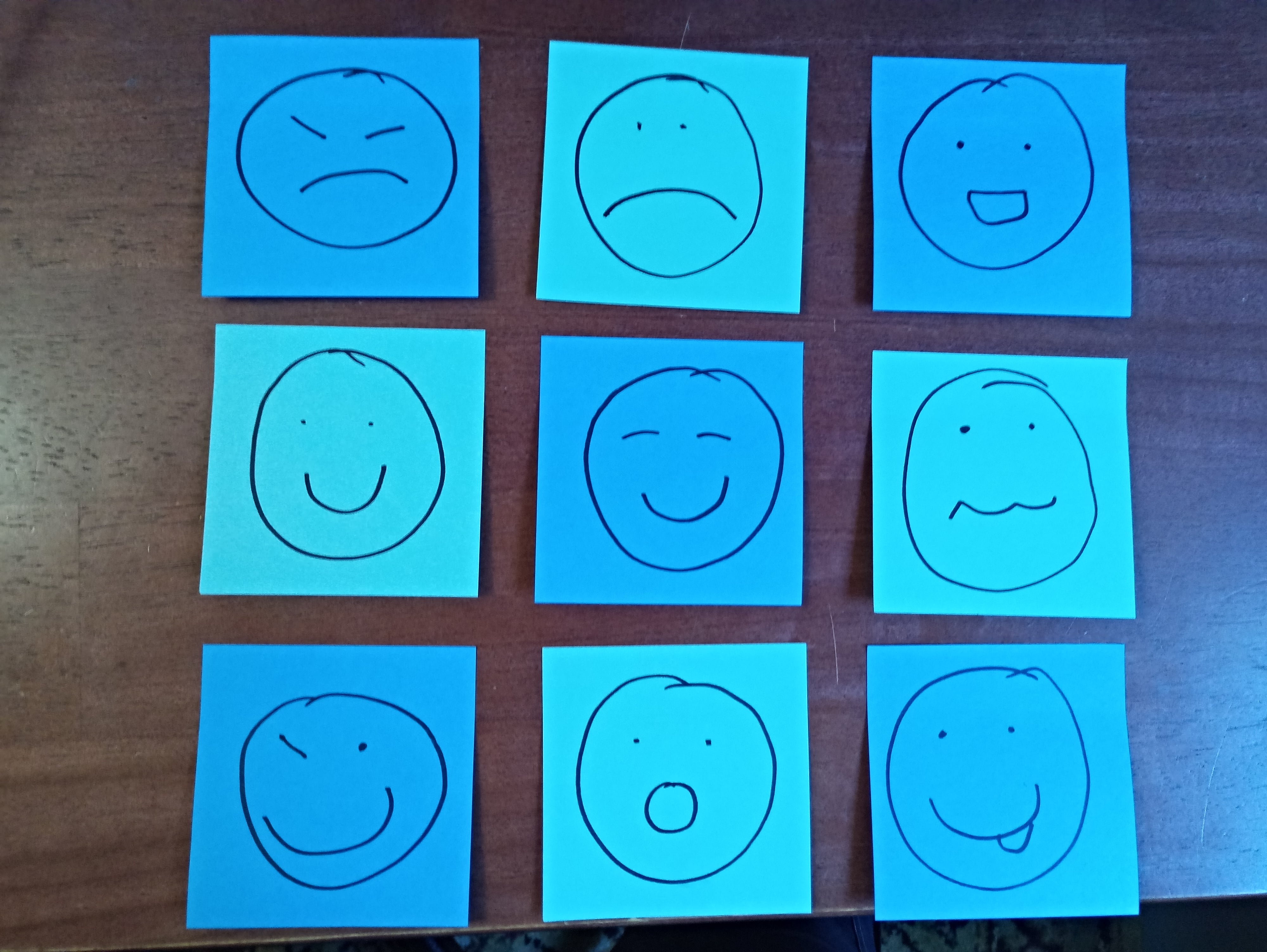 Hand drawn smiley faces